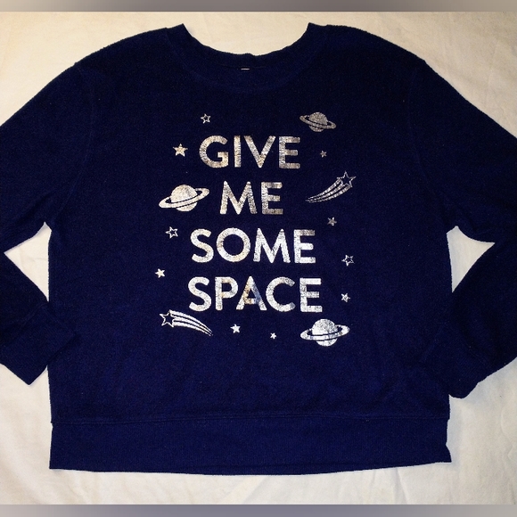 No Boundaries Size LG (11-13) Blue Sweat Shirt - Picture 4 of 6